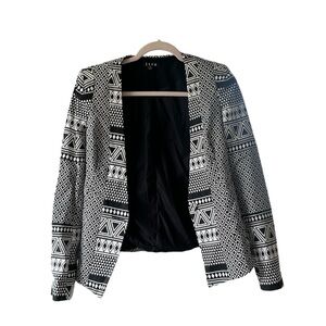Itro Black and White Blazer Pattern Size M Women